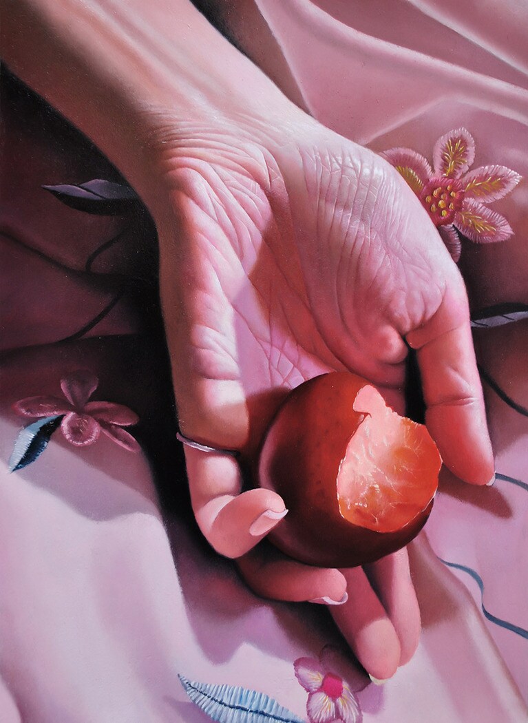 どうか、そのままでいて 3。Hope you will stay as you are 3 2019 oil on panel 33.3×24.2cm © the Artist, Courtesy of Yuka Tsuruno Gallery