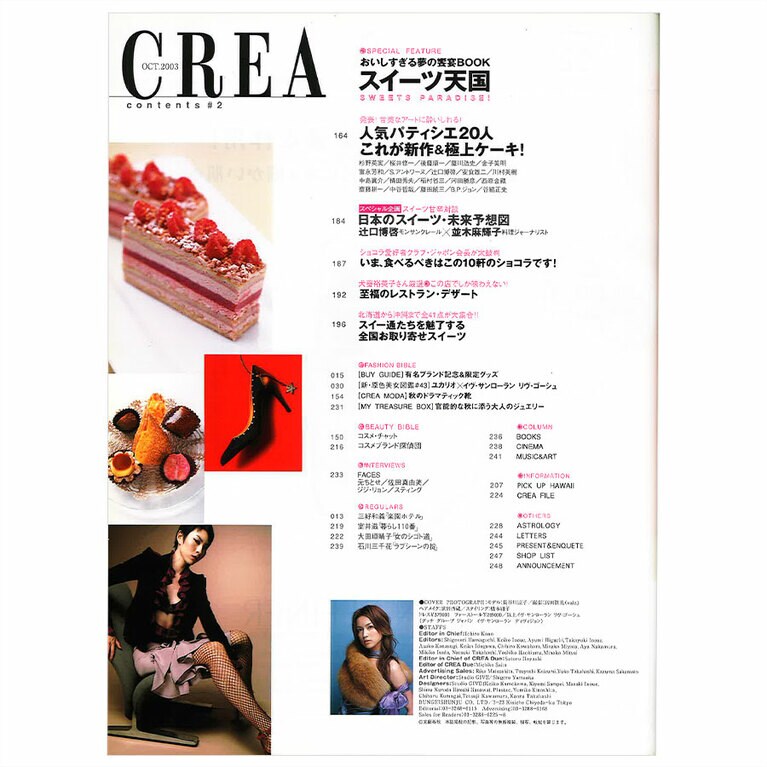 2003年10月号目次。