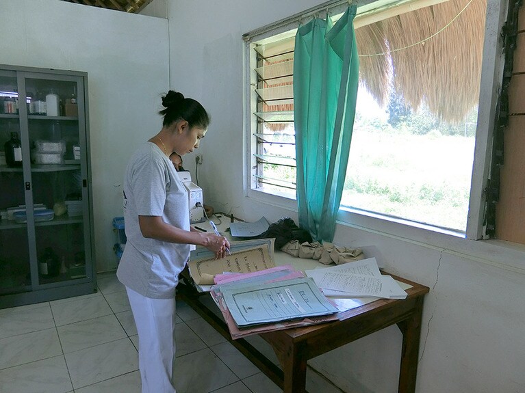 マラリアを予防・治療するクリニックの尽力で、罹患率は大幅に減ったという。