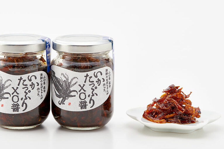 いかたっぷりXO醤 各80g 750円／玉江浦いかつり船団