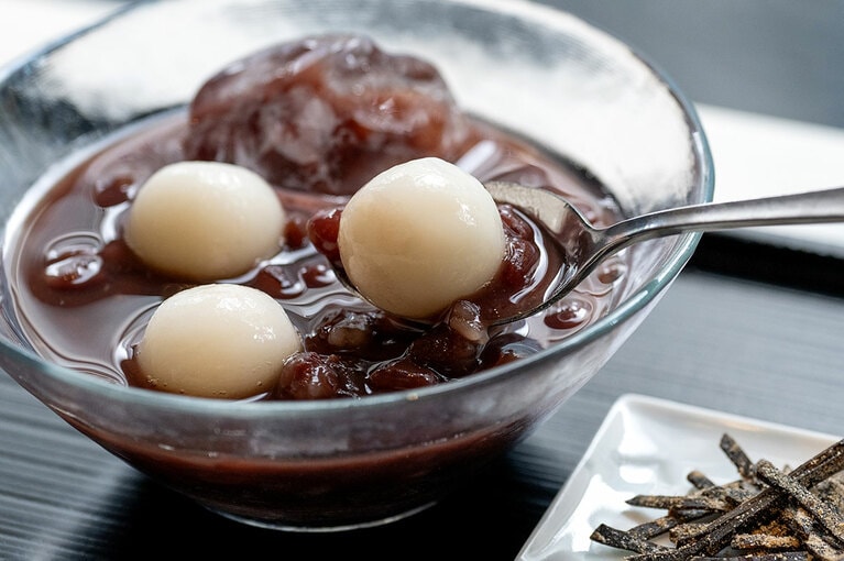 「冷やし小倉汁粉」1,650円。