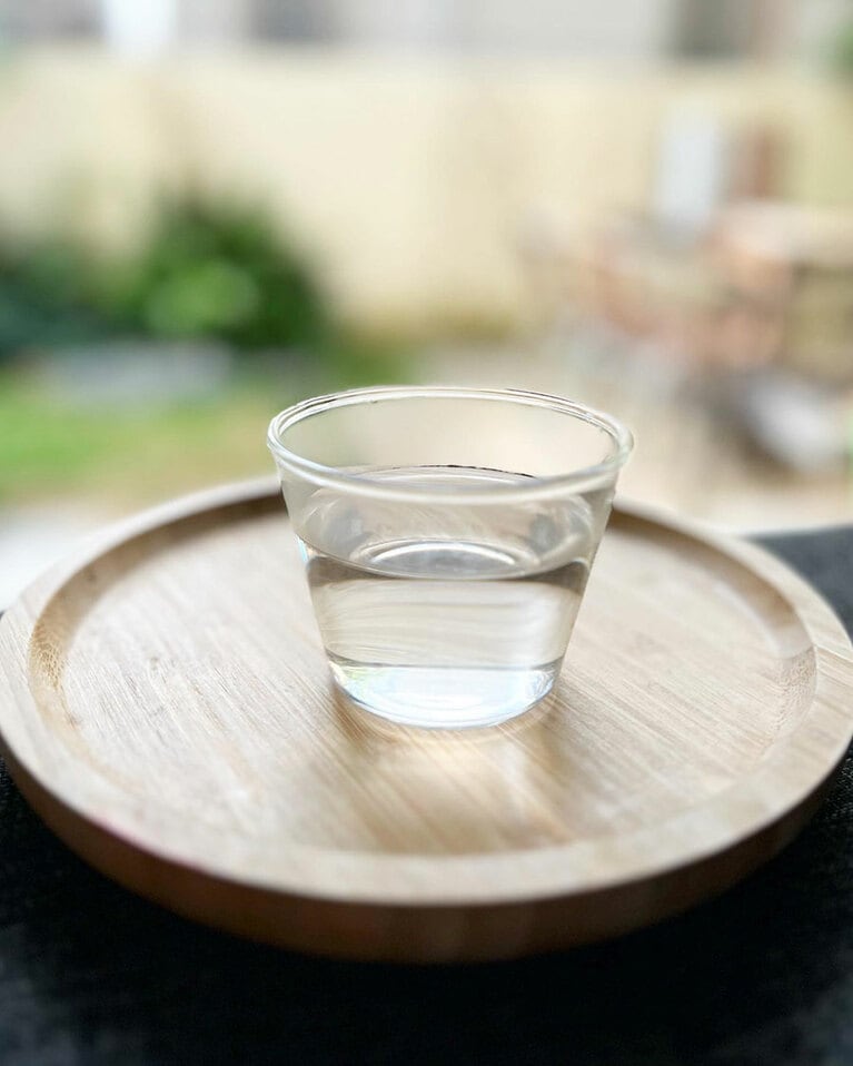 谷口先生が毎朝欠かさず飲むという白湯。