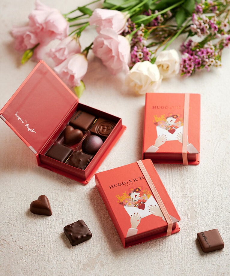 【HUGO ＆ VICTOR (ユーゴ アンド ヴィクトール)】“ショコラのラブレター”をイメージしたコフレ。