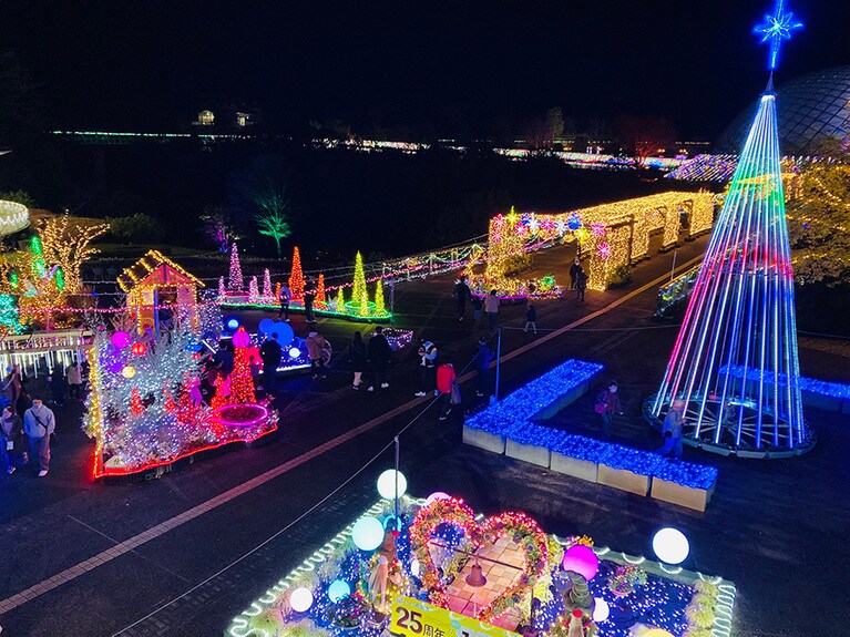 花回廊イルミネーション。🄫とっとり花回廊