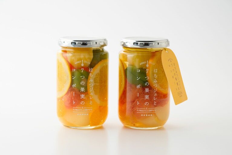【静岡県】はちみつジュレと7つの果実のコンポート各 1,680円（360g）／長坂養蜂場