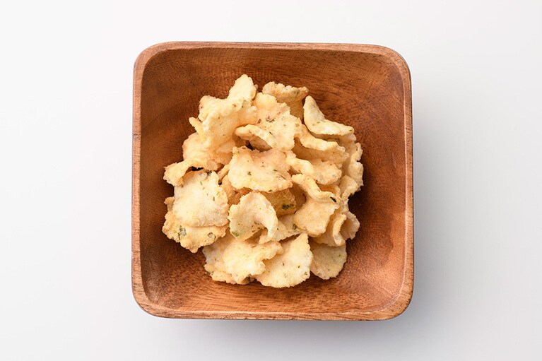 【香川県】はりま家の「さぬきチップス(ぶっかけうどん風味)」。