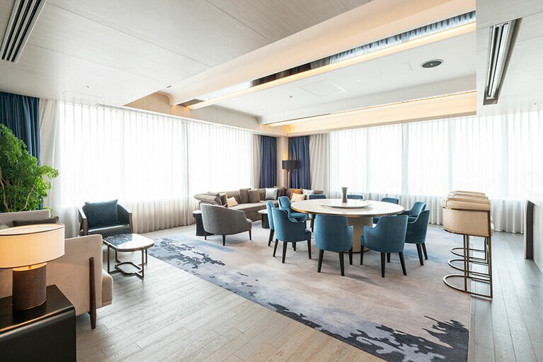 サウナも完備したプレジデンシャルスイート。