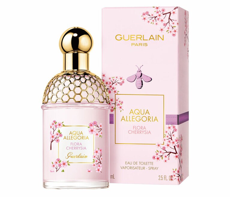 香りの鍵は梨やサクラ。春の訪れを五感で満喫できる。GUERLAIN AQUA ALLEGORIA FLORA CHERRYSIA 75mL 9,000円／ゲラン(2020年2月1日[土]限定発売)