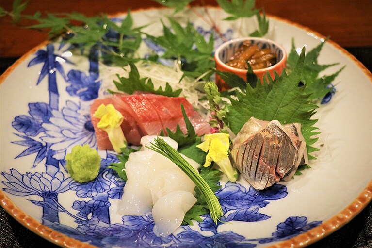 河津七滝 渓流温泉茶寮 水鞠-MIZUMARI-［静岡／河津七滝温泉］お造り。