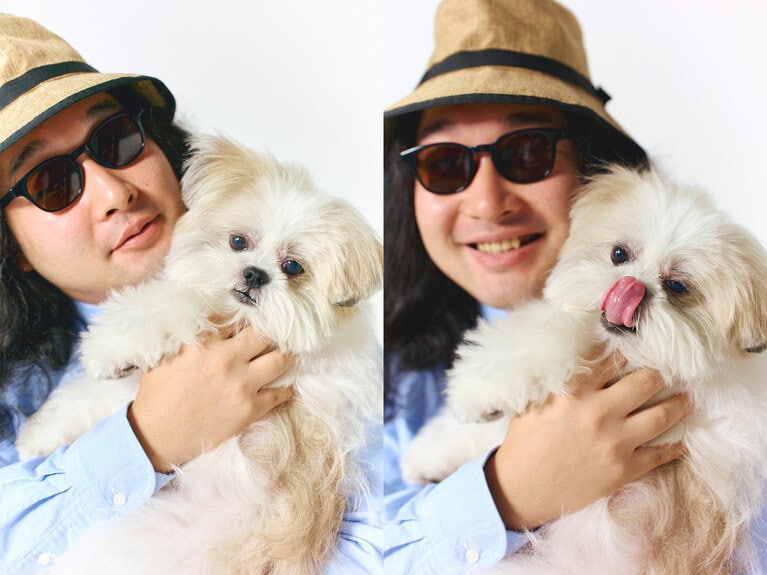 賀屋さんとモコゾウ。