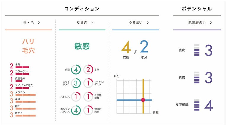 これが、私の「今」と「未来」の肌状態です。資料提供：ポーラ