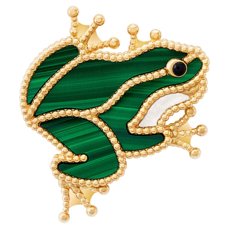 フロッグ クリップ(イエローゴールド×オニキス×マザーオブパール×マラカイト)1,082,400円
