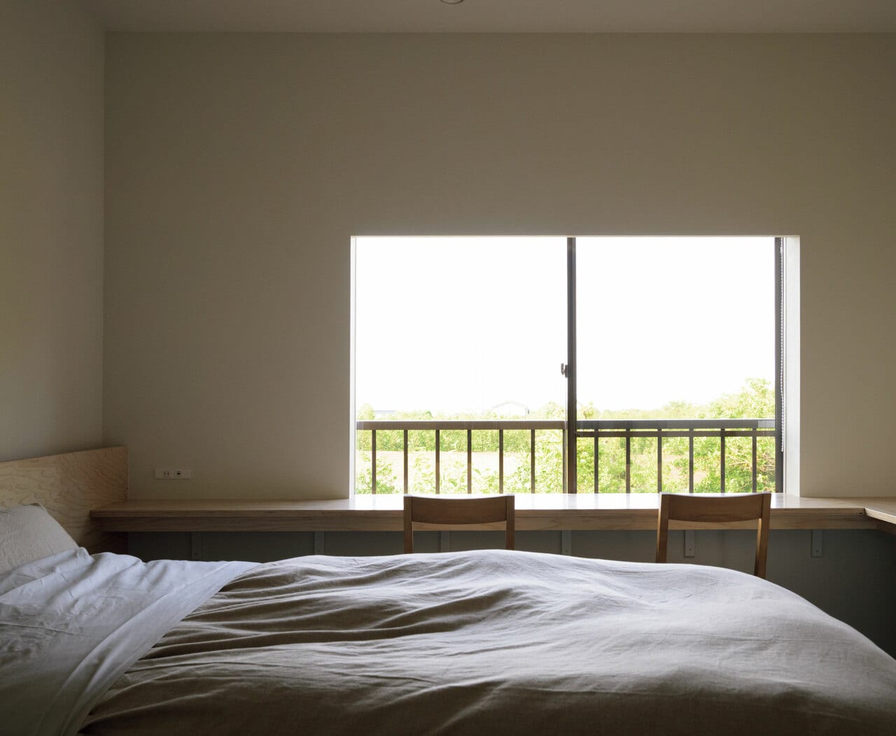 ツインタイプの客室。