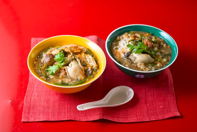 成城石井自家製 広島県産牡蛎と国産牛モツの台湾風麺線（メンセン） 税込539円。