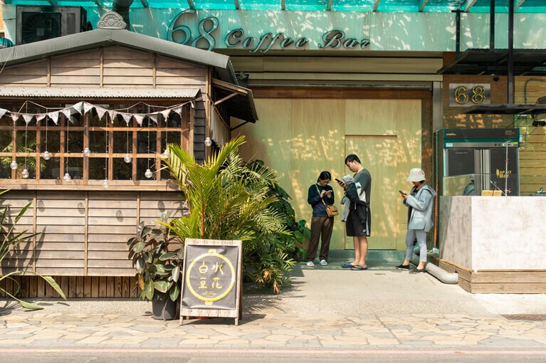 白水豆花。オープンは2018年。豆花づくりに欠かせないきれいな水を求めて宜蘭に店を構えた。