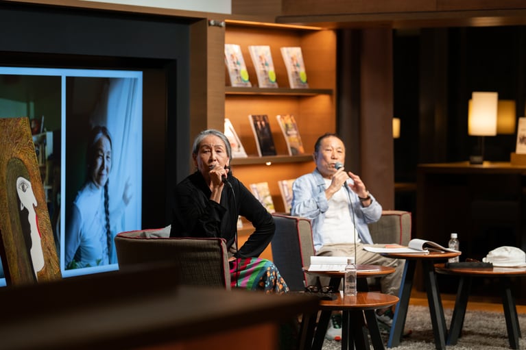 代官山 蔦屋書店で行われた浅野順子さんと近田春夫さんトークイベントにて。
