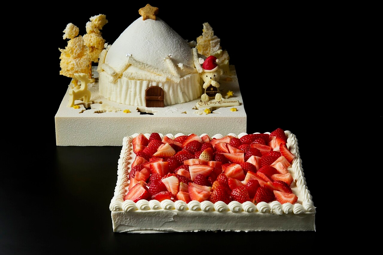 土台にはショートケーキがかくれています。