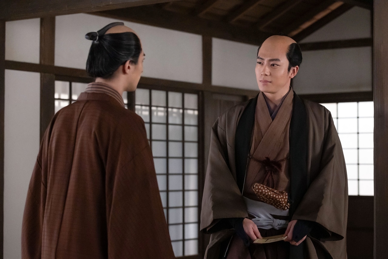 大河ドラマ『べらぼう～蔦重栄華乃夢噺～』第47回「饅頭こわい」の場面カット。（C）NHK