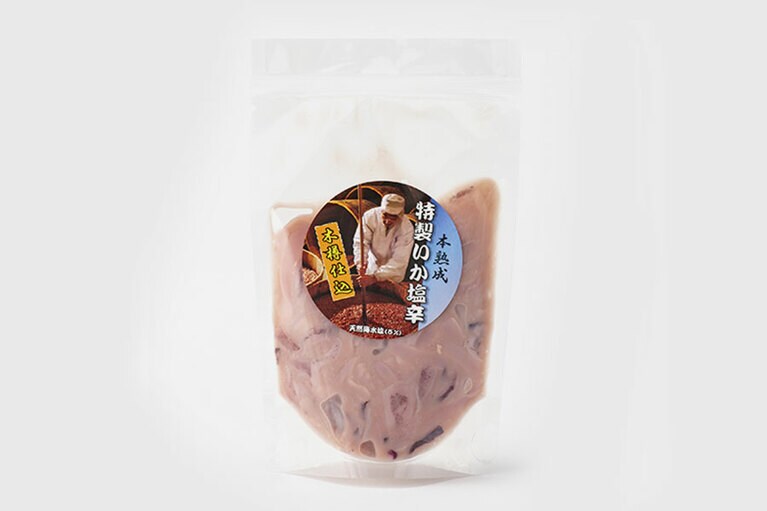 「木樽仕込特製いか塩辛」130g×3つ入り 3,700円。