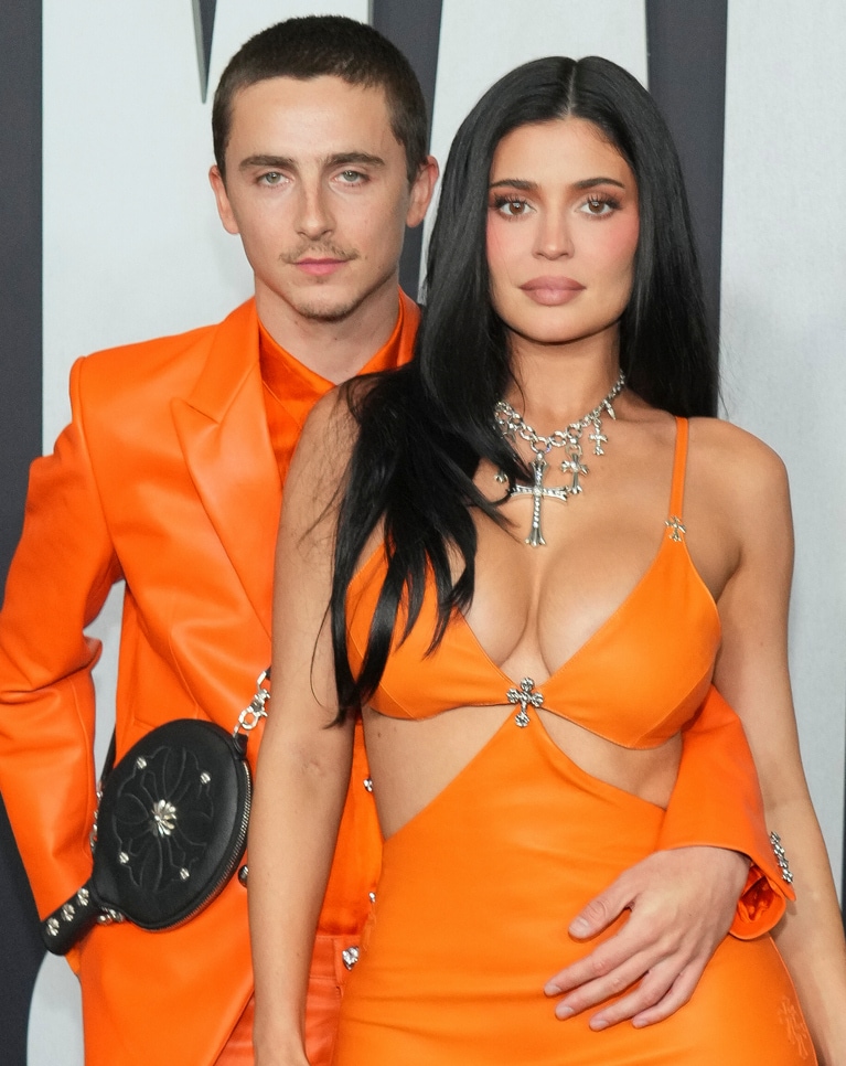 シャラメと恋人のカイリー・ジェンナー ©Aflo