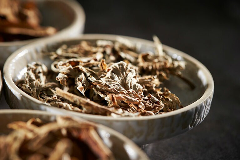 乾燥よもぎの葉／写真提供　アフロ