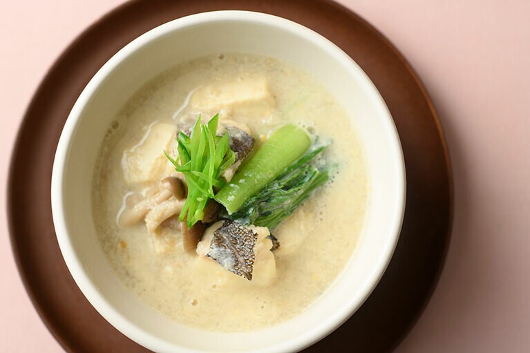 白身魚でたんぱく質を摂取「たらのトロトロスープ」。