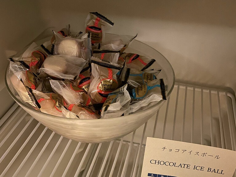 なんとアイスクリームも。お風呂上りにいただきたい！