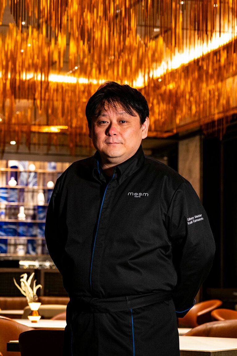 クラシックなフランス料理の技法を受け継ぐ、キュリナリー・マイスターの隈元香己シェフ。