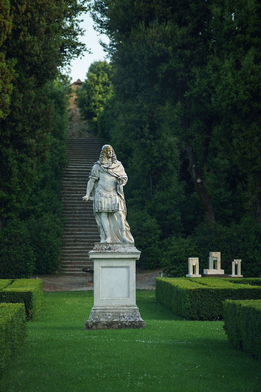 レオニーニ庭園は、典型的なイタリア式。