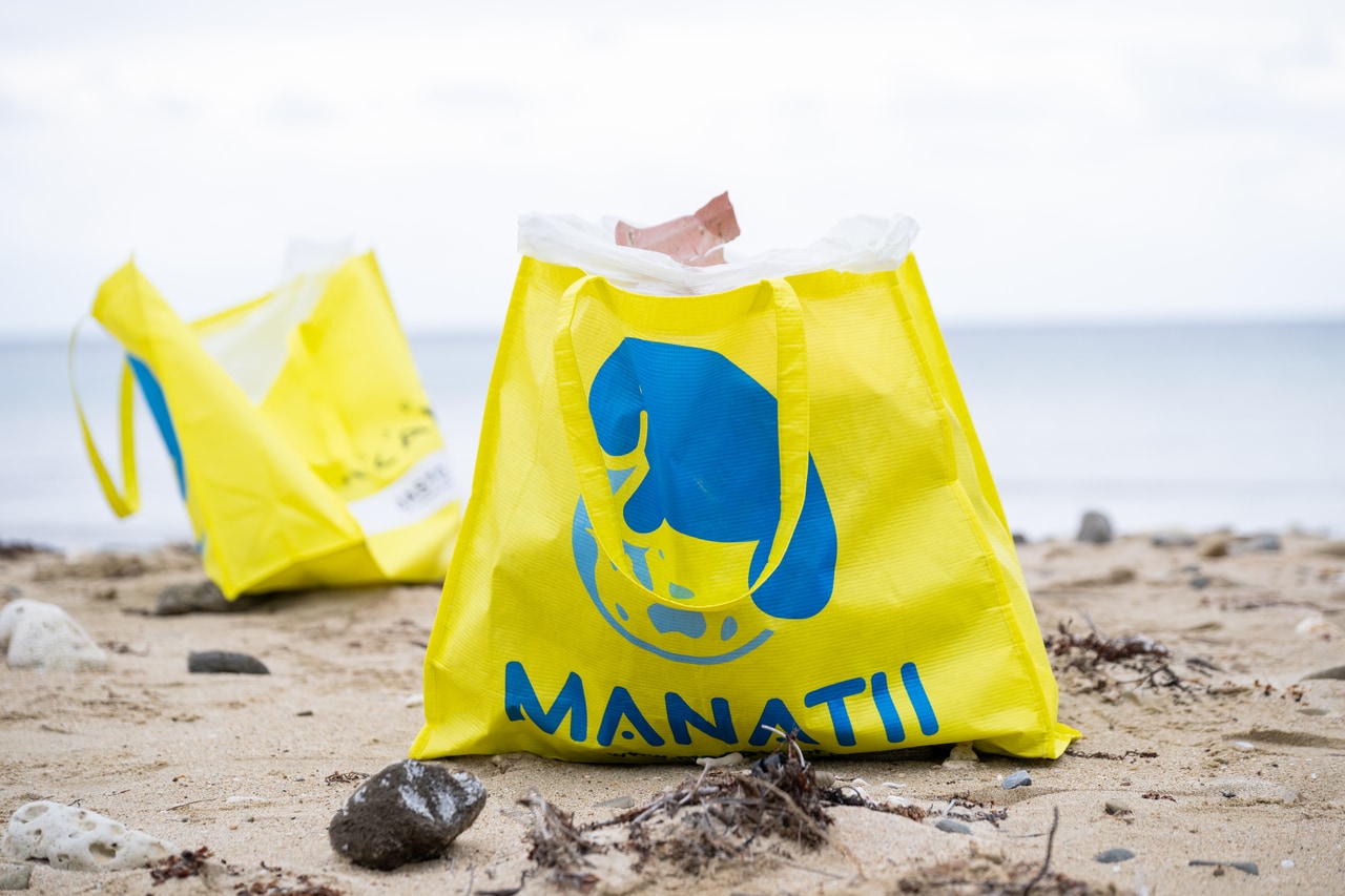 海岸沿いをほんの少しゴミ拾いするだけでこの大きさのバッグが満杯に。