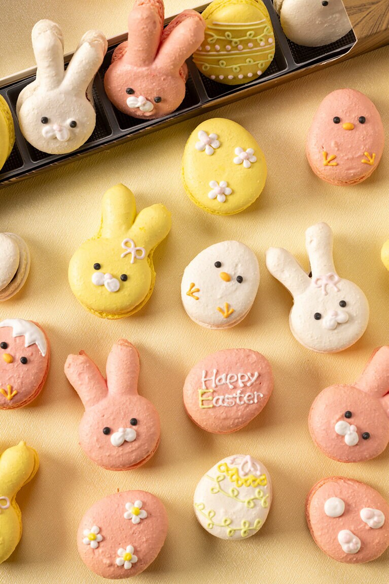 「イースターマカロン アソート」3個入り2,200円、6個入り4,400円。