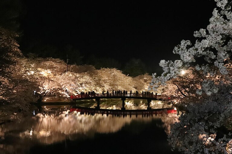 弘前公園西濠春陽橋。