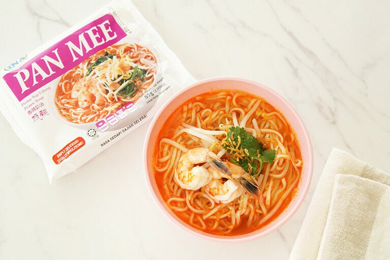 「パンミースープ麺(海老味)」。