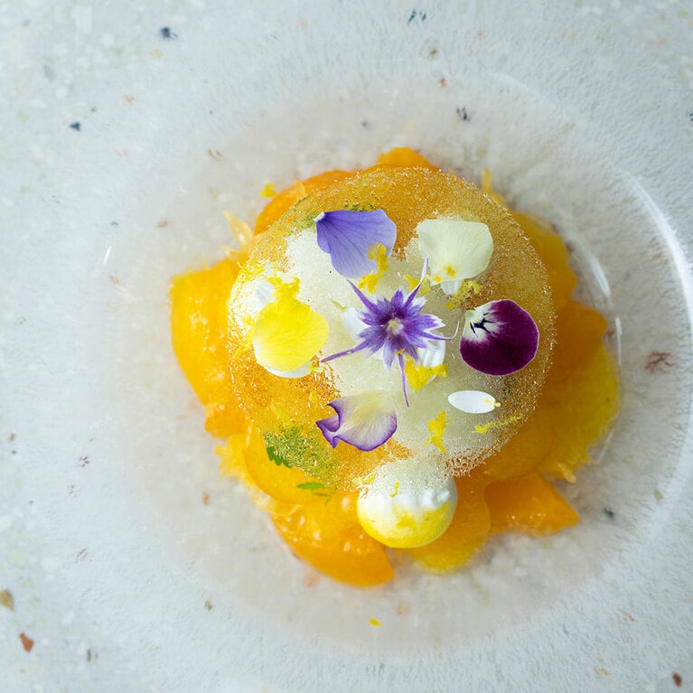 「藏光さんの八朔と数種の柑橘、甘酒ジェラート」。