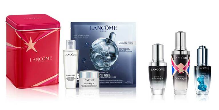 ジェニフィック キット 11,000円～。セット内容：ジェニフィック アドバンスト N 30ml(現品)／同 50ml(現品・限定パッケージも可)／同 デュアル コンセントレート N 20ml(現品)から1品選択、クラリフィック デュアル エッセンス ローション 50ml、同 プランプ ミルキークリーム n 15ml、ジェニフィック アドバンスト バイオセルロース マスク16ml ×1 枚、オリジナル メタルボックス。予約開始：10月1日(金)、発売日：10月15日(金)