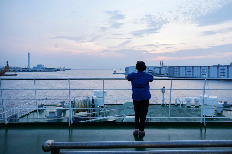 大阪・南港と北九州・門司を結ぶ「フェリーふくおか」。