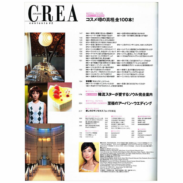 2005年4月号目次。