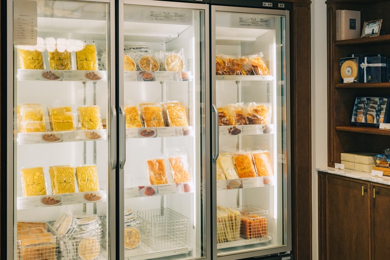 冷凍食品がずらり。