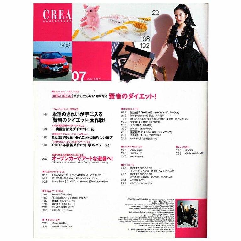 2007年7月号目次。