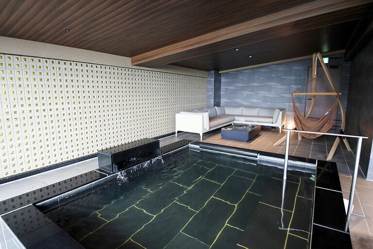 エグゼクティブ スイートヴィラのテラス。居心地のいいスペースです。