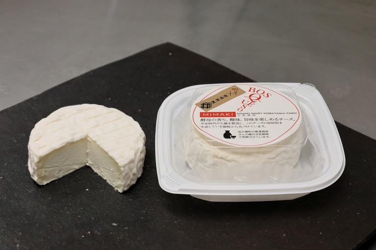 酵母熟成ソフトチーズ「MIMAKI Kimoto」90g 1,000円。