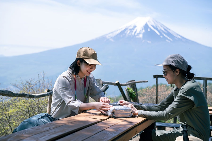 天気の良い日には富士山がはっきりと見える三ツ峠山。まさに絶景。