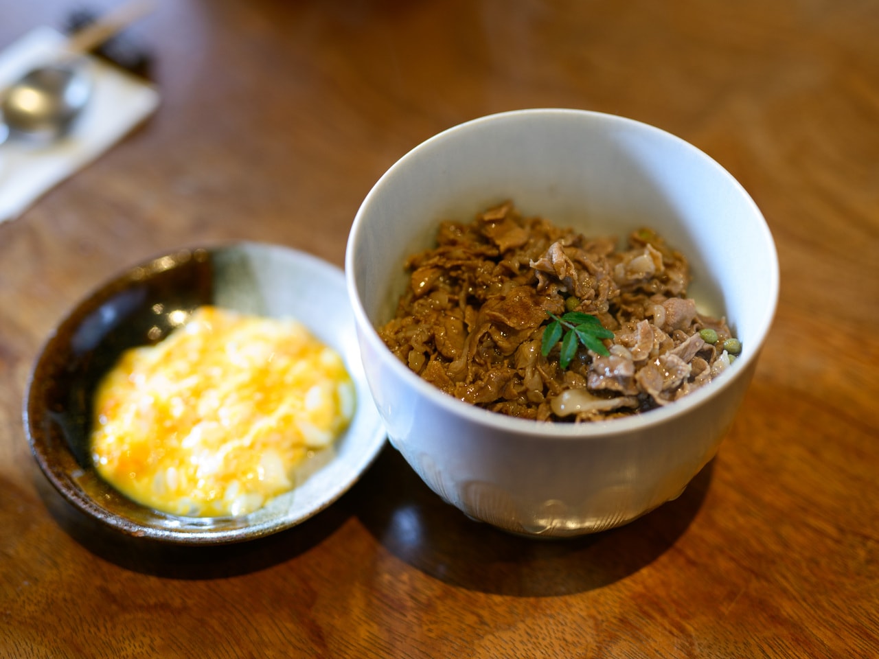 山椒たっぷりの牛丼。