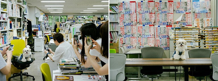 囲み取材も体験できました。