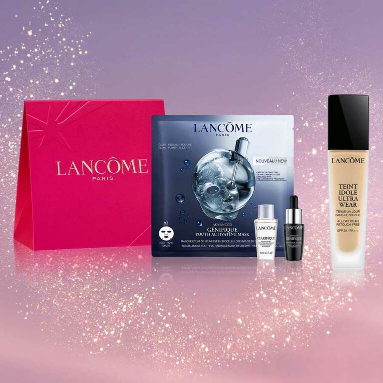 ウルトラファンデ キット 5,720円～。セット内容：お好みのファンデーション(11種より選択可)、ジェニフィックアドバンスト N 7ml、クラリフィック デュアル エッセン スローション 10ml、ジェニフィック アドバンスト バイオセルロース マスク16ml ×1枚、オリジナルポーチ。予約開始：10月22日(金)、発売日：11月5日(金)