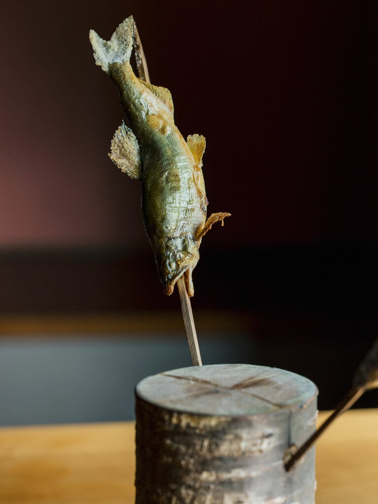 清流の幸、鮎の塩焼き。