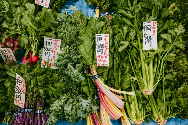 おなじみの野菜からスーパーでは見かけない珍しいものまで、質の高い野菜が揃う。
