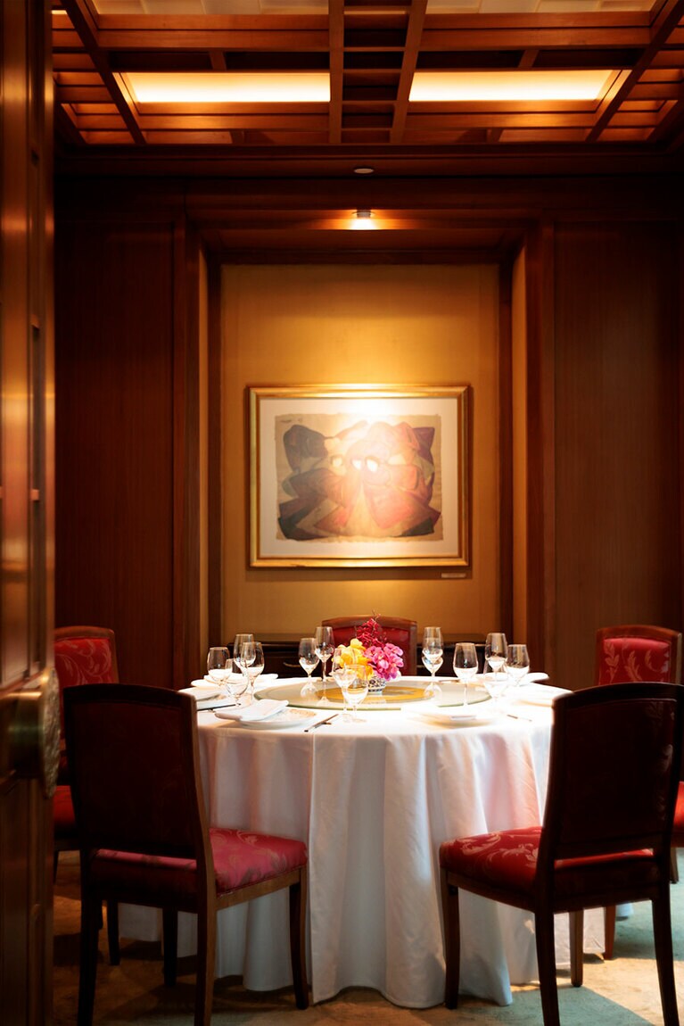 正統派広東料理のダイニング「メイジャン」。