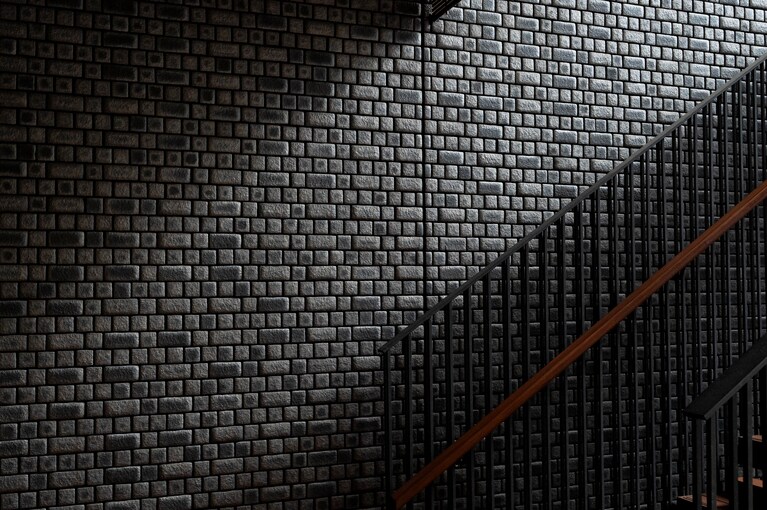 壁の瓦タイル。