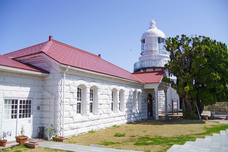 灯台に併設されているカフェ。